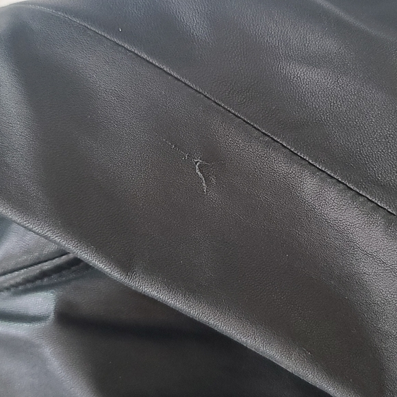 Genuine leather soft black vintage jacket large - Picture 5 of 12